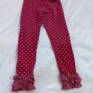 Matilda Jane Pink Heart Ruffle Leggings